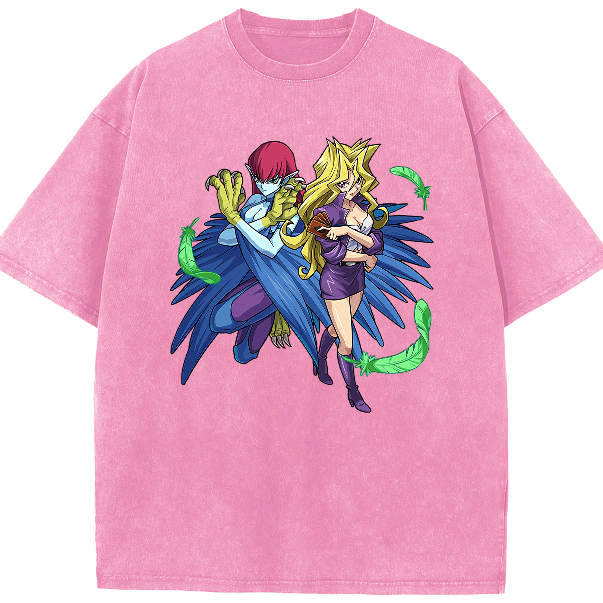 （画像用） 遊☆戯☆王 Yu-Gi-Oh! 綿100% ヴィンテージ風 半袖Tシャツ（フロントプリント）